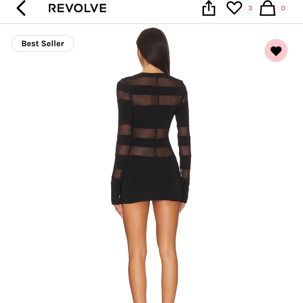 Norma Kamali Spliced Long Sleeve Pickleball Dress In Black & Mesh